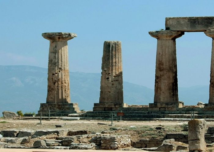 The oldest temple you can visit in Corinth,part of our historical Greece Tours.