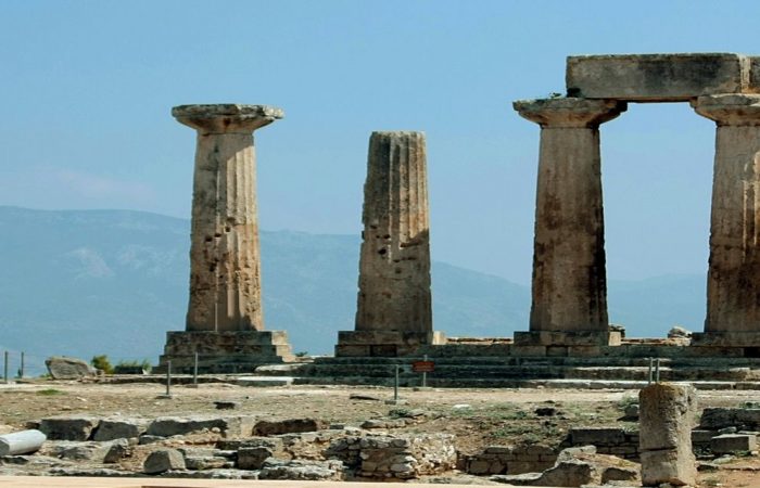 The oldest temple you can visit in Corinth,part of our historical Greece Tours.